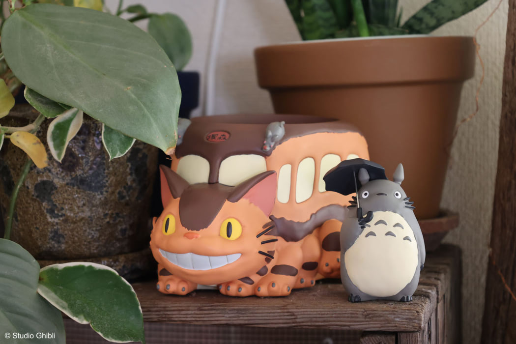 プランターや小物入れに♪ トトロやジジのジオラマボックス