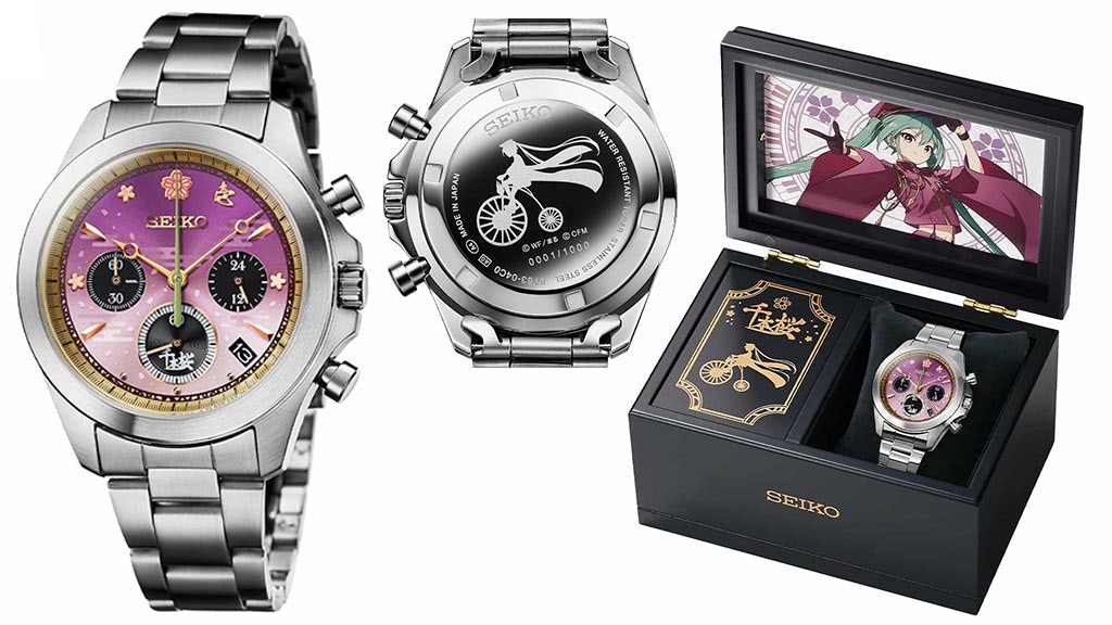 初音ミク】「千本桜」のオリエンタルで風雅なクロノグラフ腕時計
