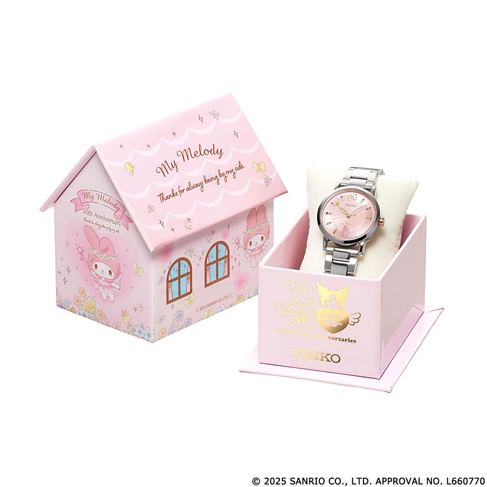 マイメロディ】セイコーコラボの腕時計は特製ボックスにも癒される