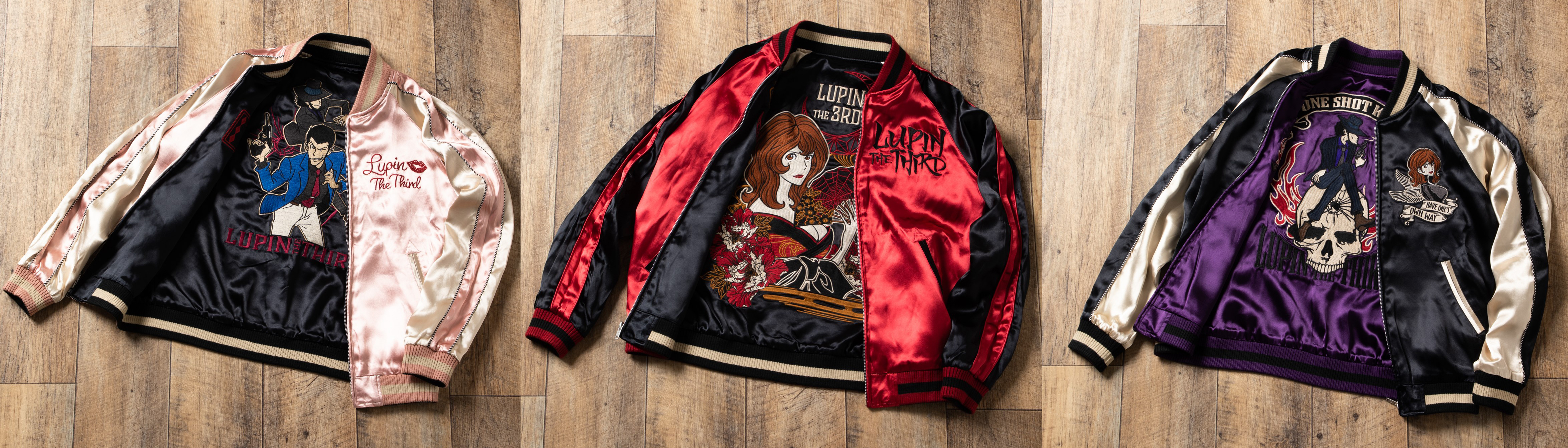 緻密な刺繍で『ルパン三世』の世界観を再現したアパレルグッズ登場