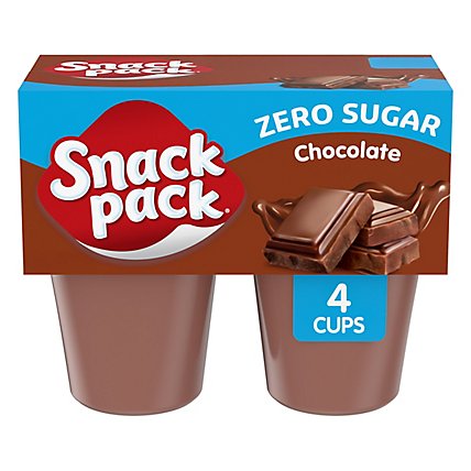 Snack Pack Sugar Free Chocolate Pudding - 4-3.25 Oz - jewelosco