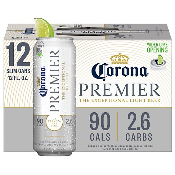 Corona Premier Mexican Lager Light Beer Cans 4.0% ABV Multipack