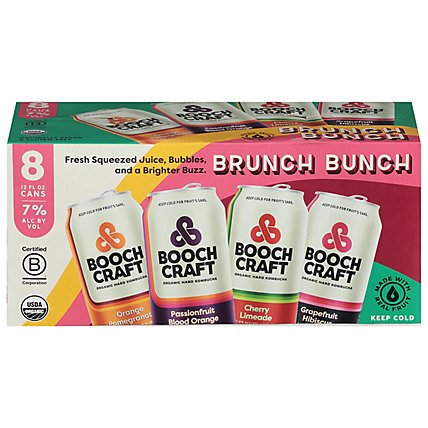 Boochcraft Hard Kombucha Variety Pack In Cans - 8-16 Fl. Oz. - vons