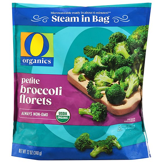 O Organics Broccoli Petite Florets Steam Bag - 12 Oz - vons