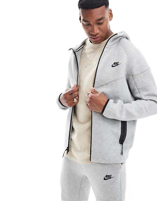 Nike Tech Fleece full zip tracksuit in gray | ASOS