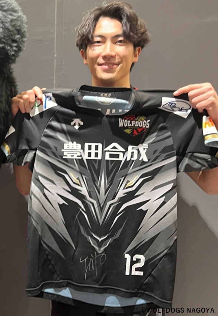 ウルフドッグス名古屋 レプリカユニフォーム ブラック 12 水町泰杜選手