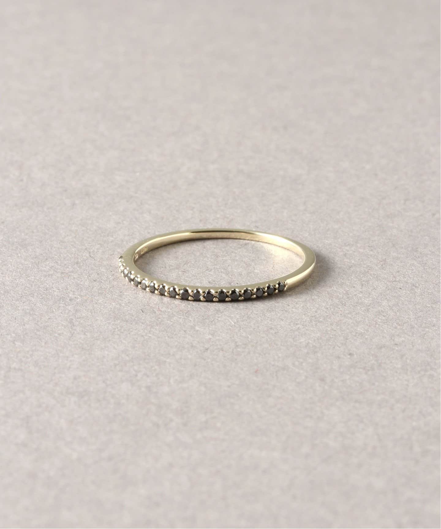 ハーフエタニティーブラックダイヤリングK10（リング）｜Lilas（リラ