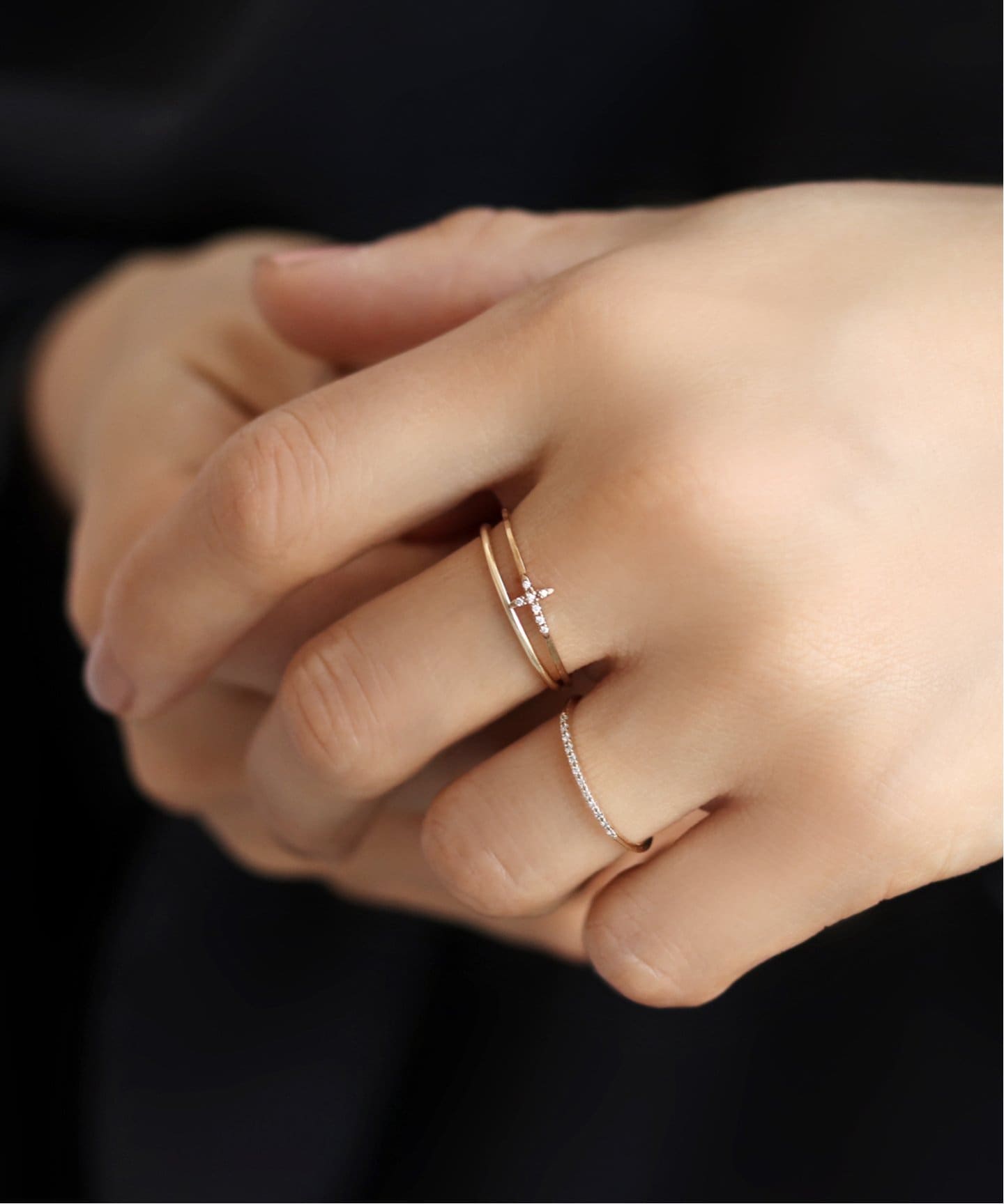 クロスダイヤモチーフリングK10（リング）｜Lilas（リラ）の通販