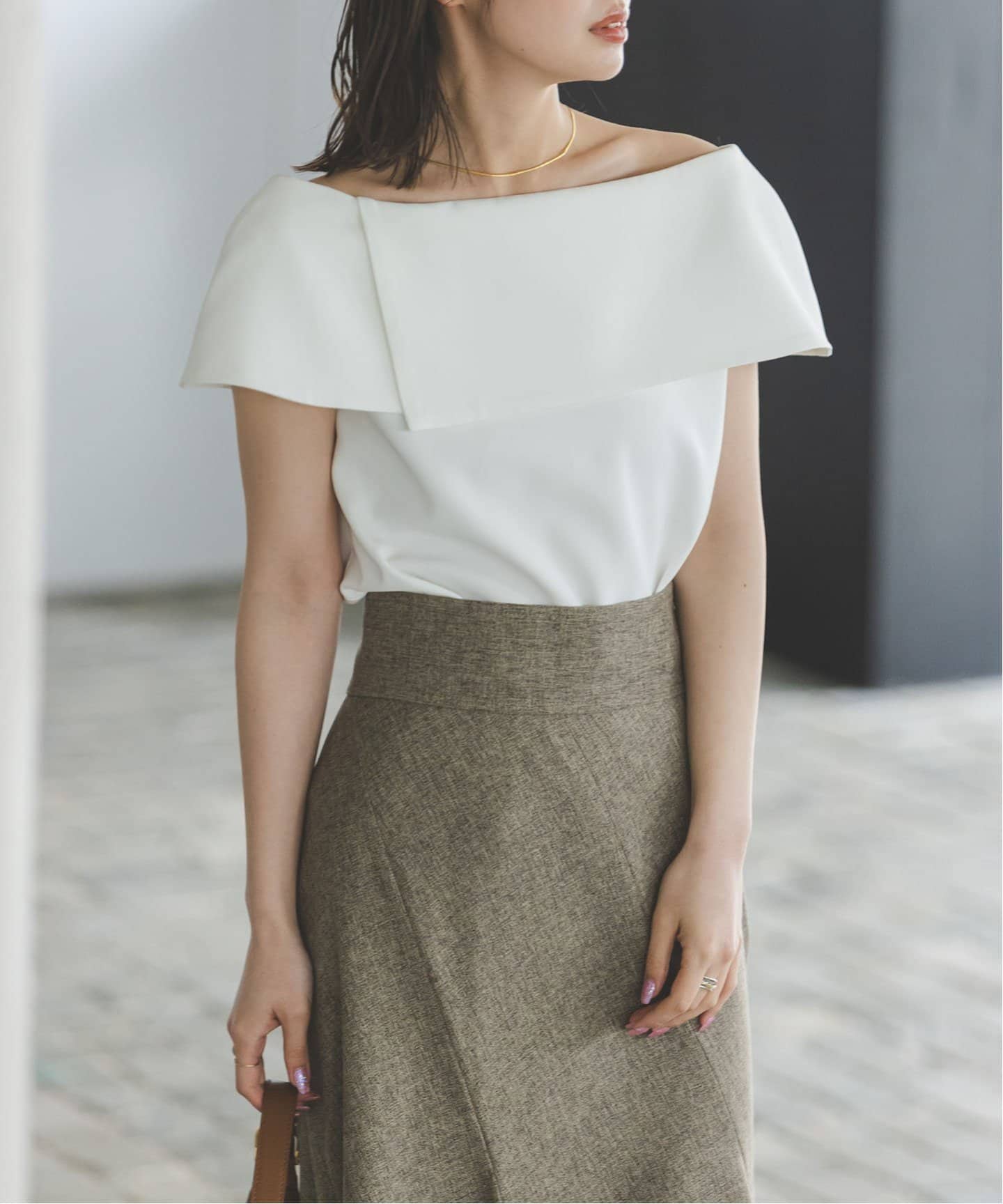 ソフトツイルケープブラウス（シャツ／ブラウス）｜NOBLE（ノーブル