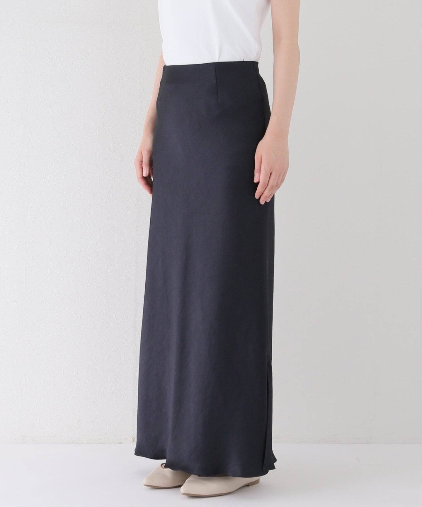 追加7》ダブルサテンスカート（ロング・マキシ丈スカート）｜IENA