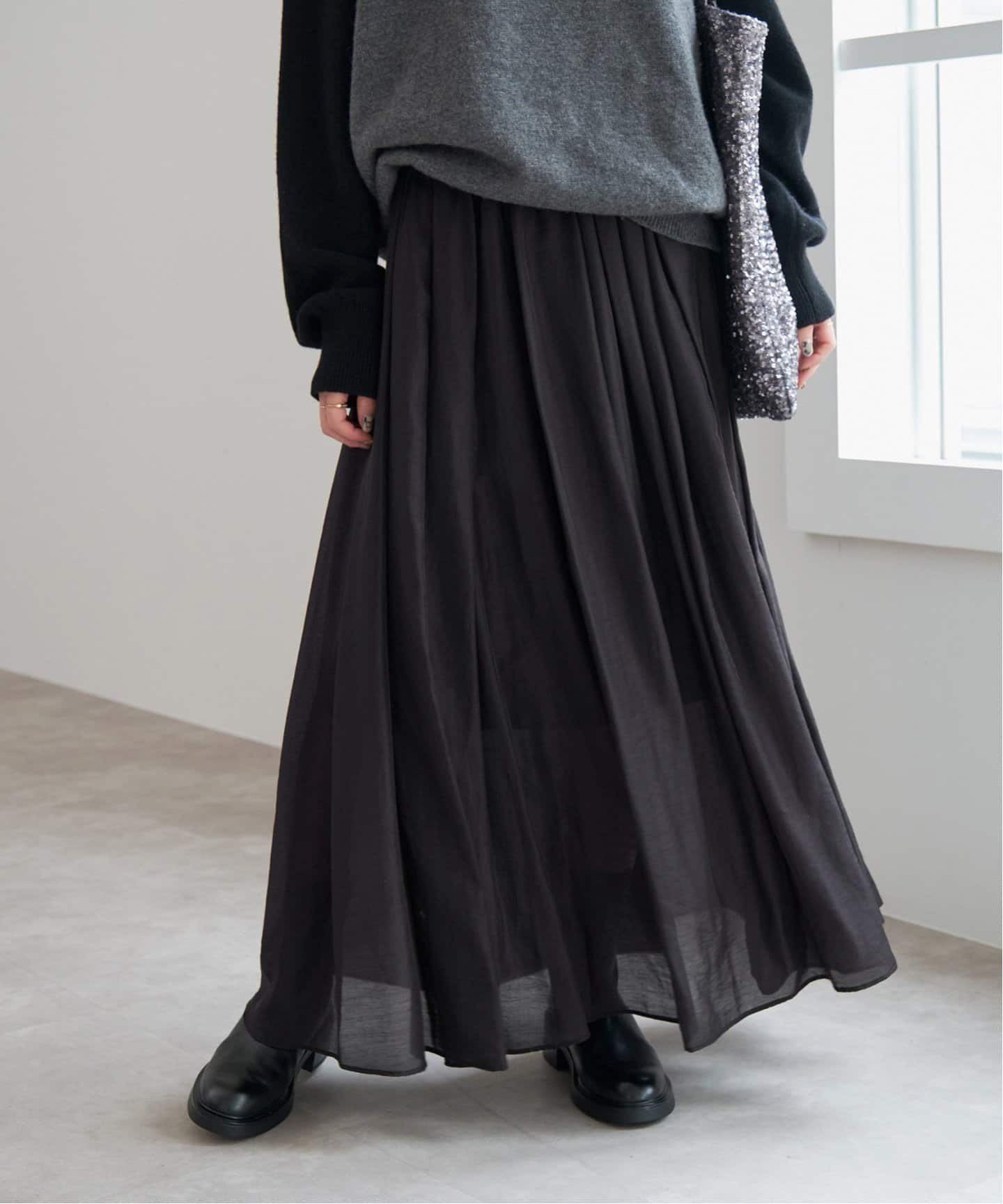 シアーフレアスカート（ロング・マキシ丈スカート）｜Spick and Span