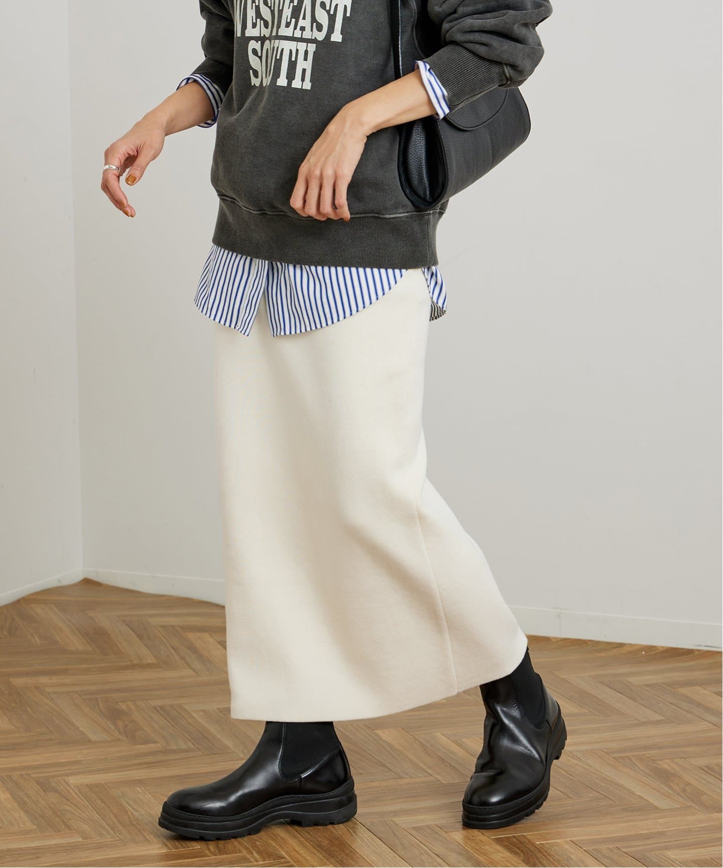 ≪追加≫ダブルジャガードストレートスカート（ロング・マキシ丈