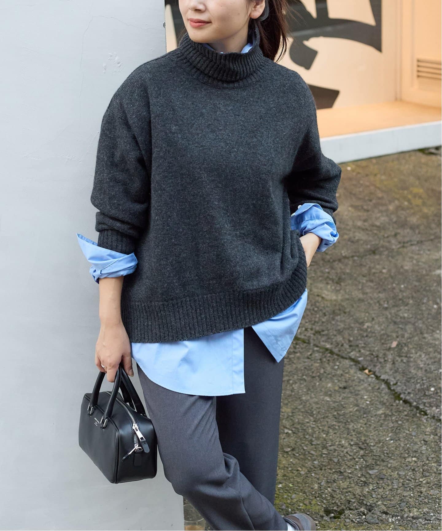 ウールベイビーミンクタートルプルオーバー（ニット／セーター