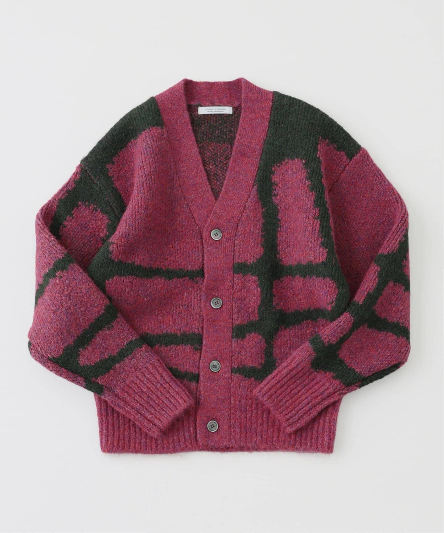 ルーズジャガード アブストラクト カーディガン（カーディガン