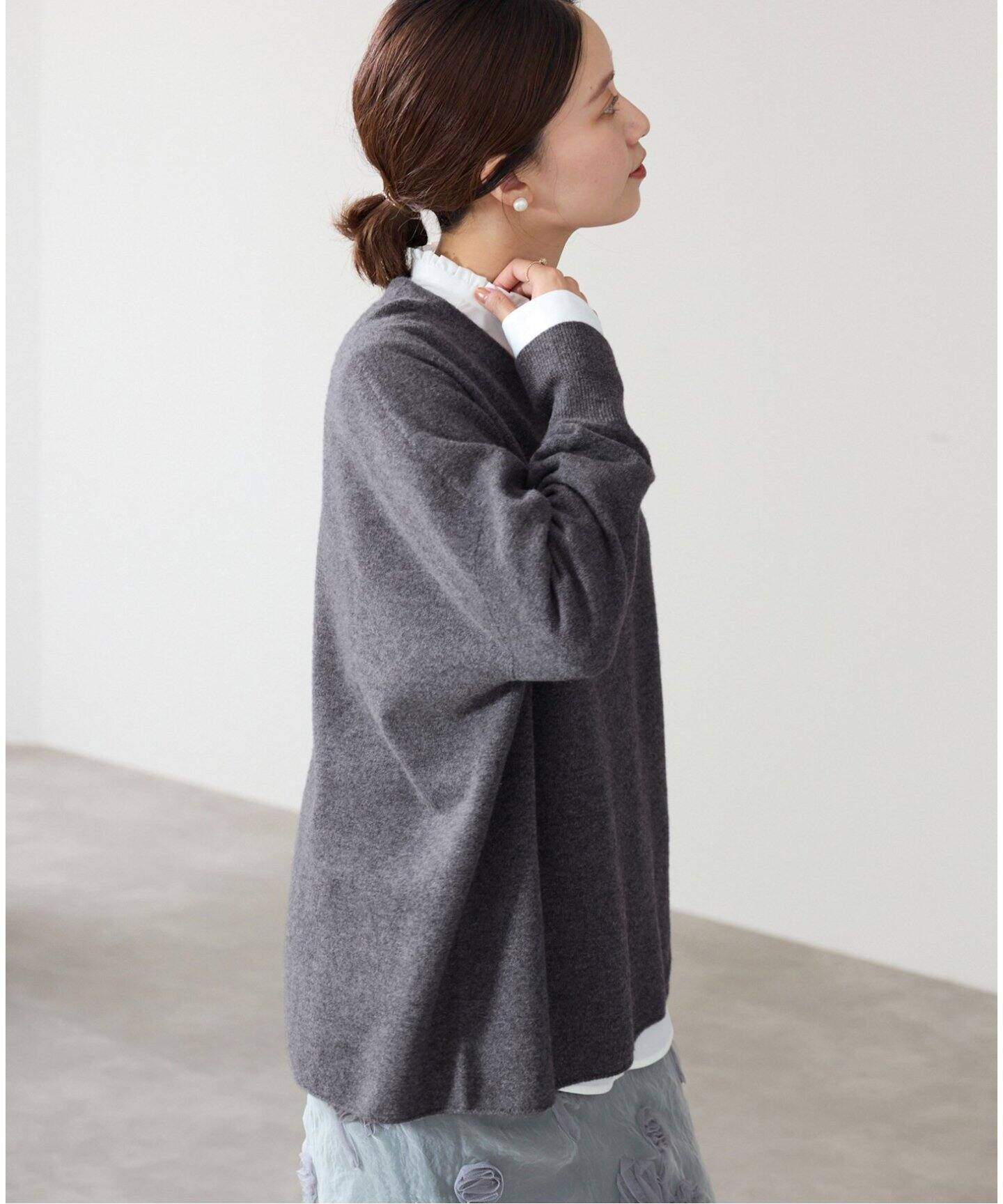 追加》Fineニュージーウール ニュアンス Vプルオーバー（ニット