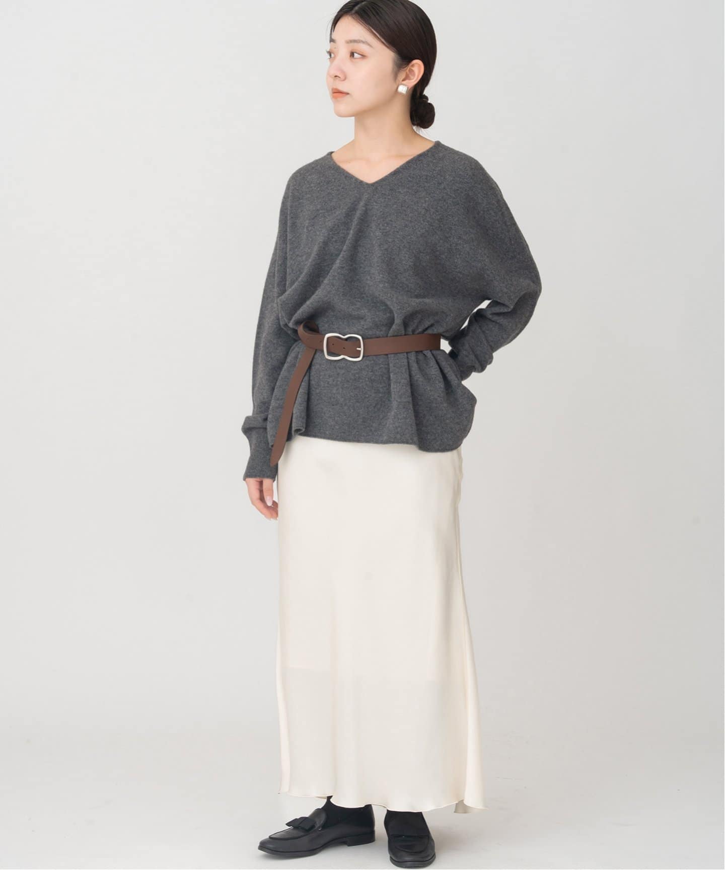 追加》Fineニュージーウール ニュアンス Vプルオーバー（ニット