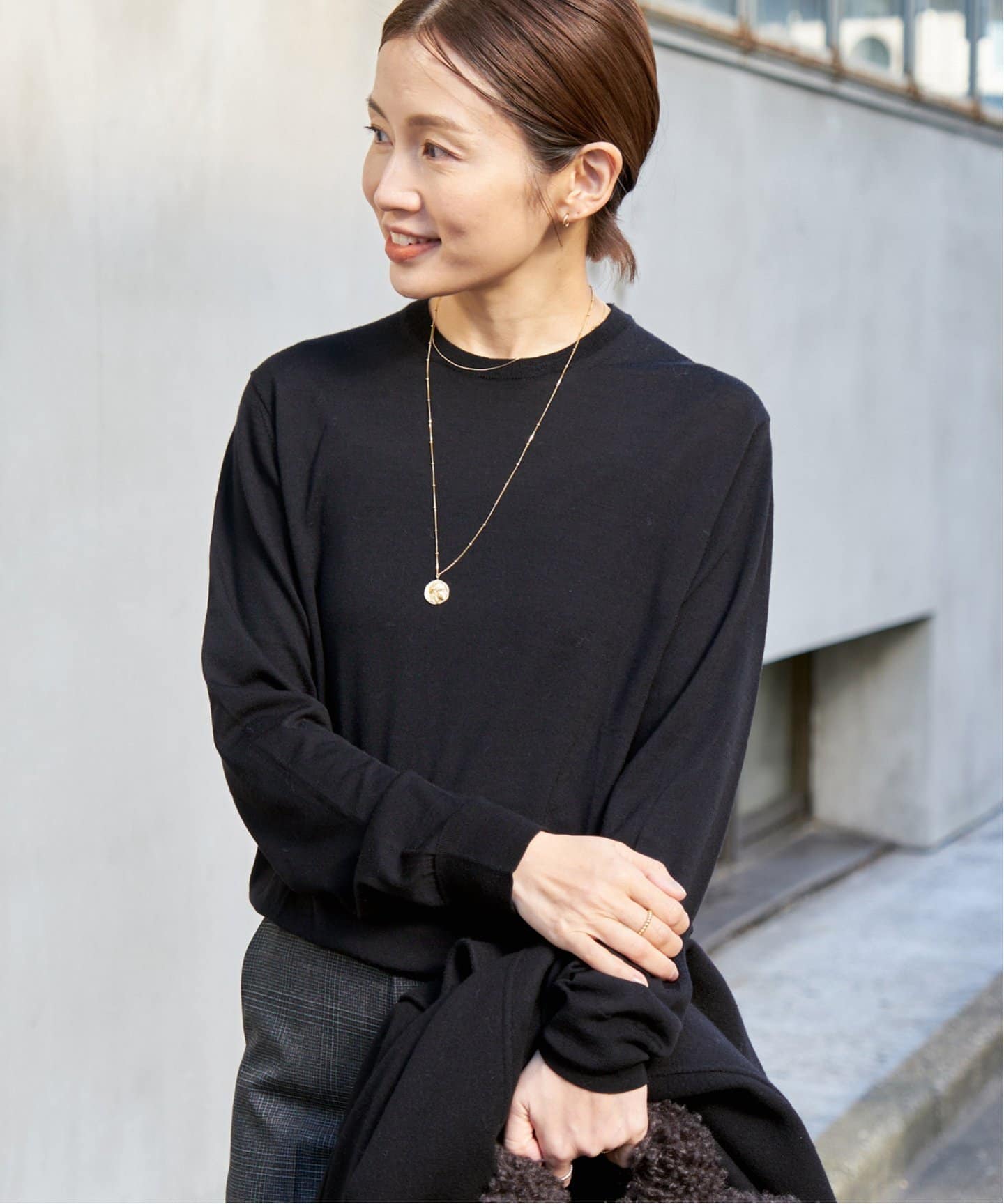 18Gプレーンクルーネックプルオーバー（ニット／セーター）｜IENA