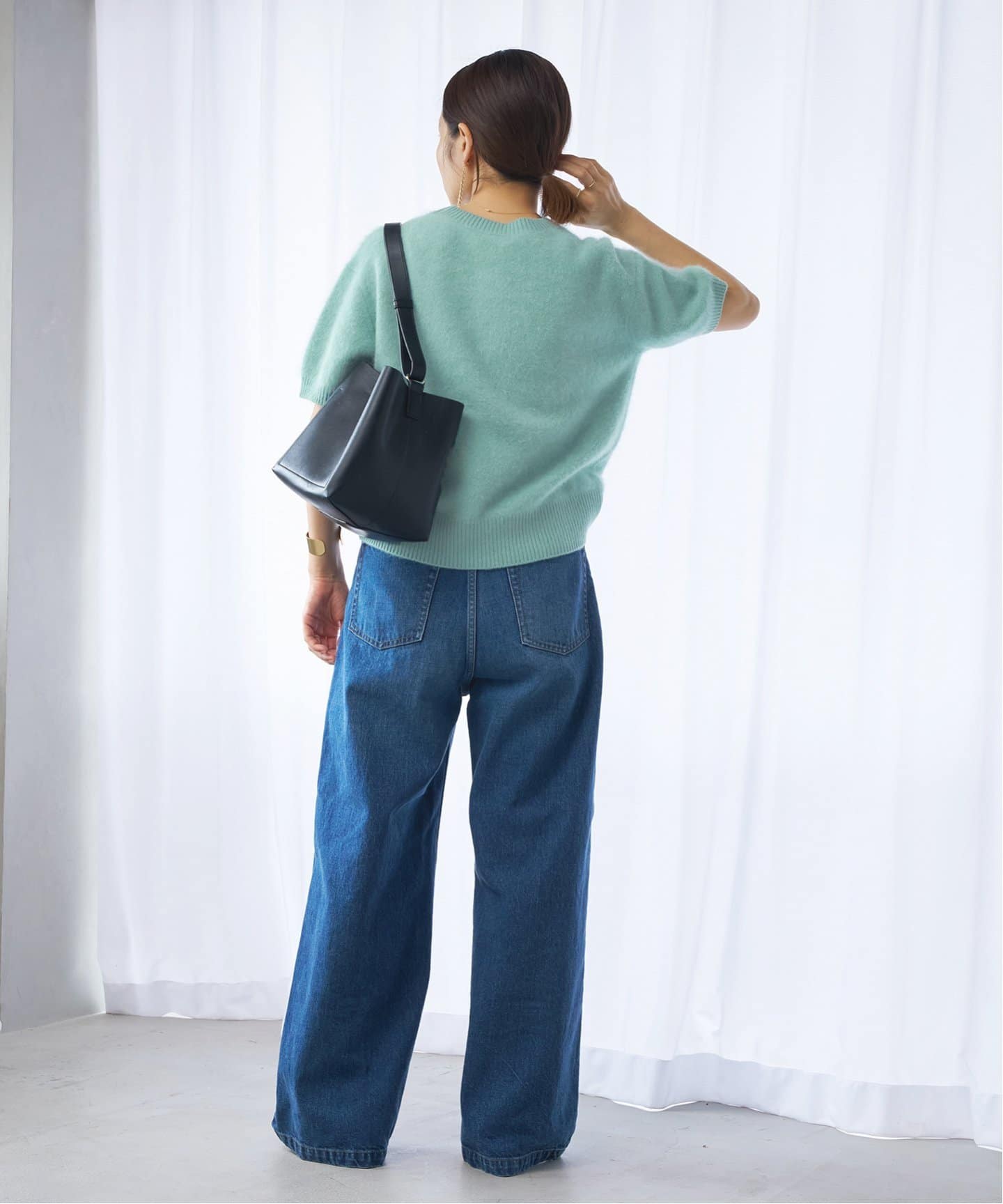 fluffy ファーハーフスリーブプルオーバー（ニット／セーター）｜IENA