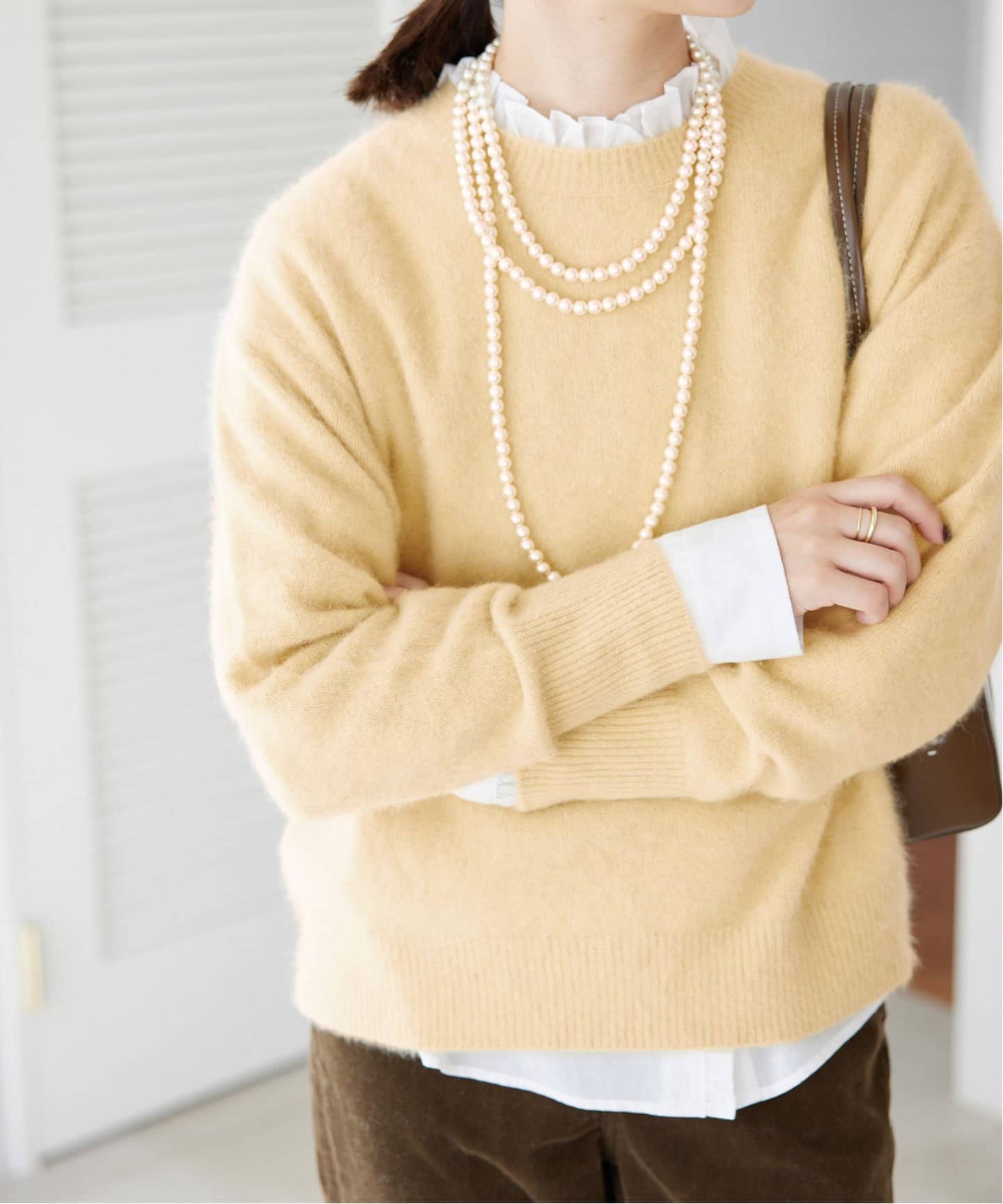 フォックスウールカシミヤプルオーバー（ニット／セーター）｜SLOBE