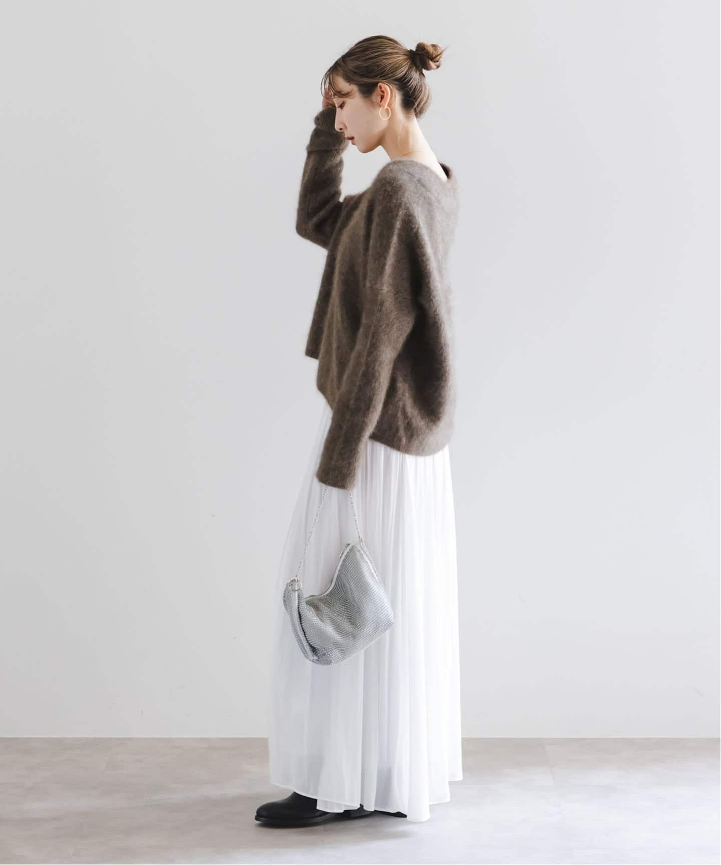 ファーニットVネックプルオーバー（ニット／セーター）｜NOBLE