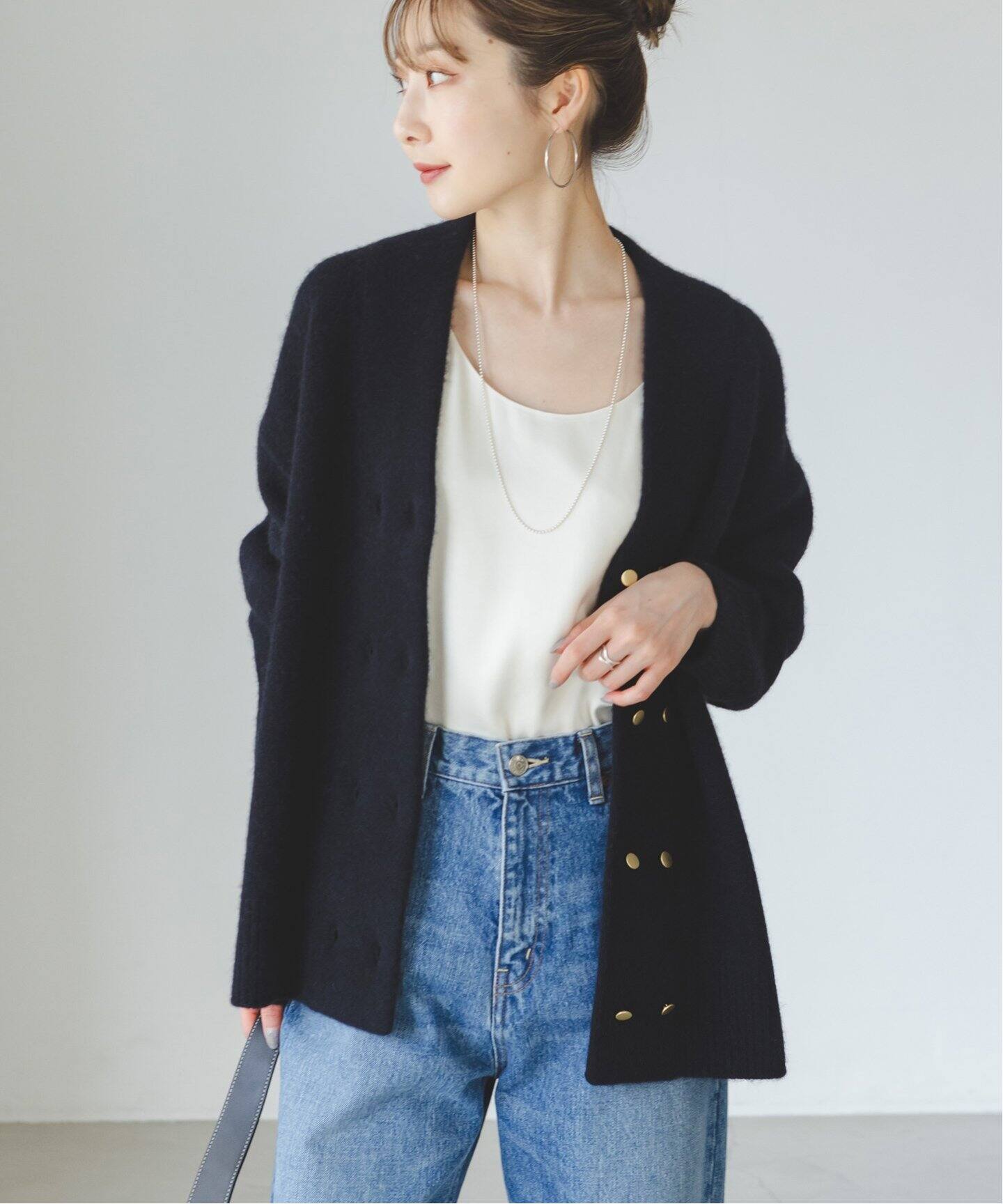 YAK/ヤク ダブルボタンニットカーディガン（ニット／セーター）｜NOBLE