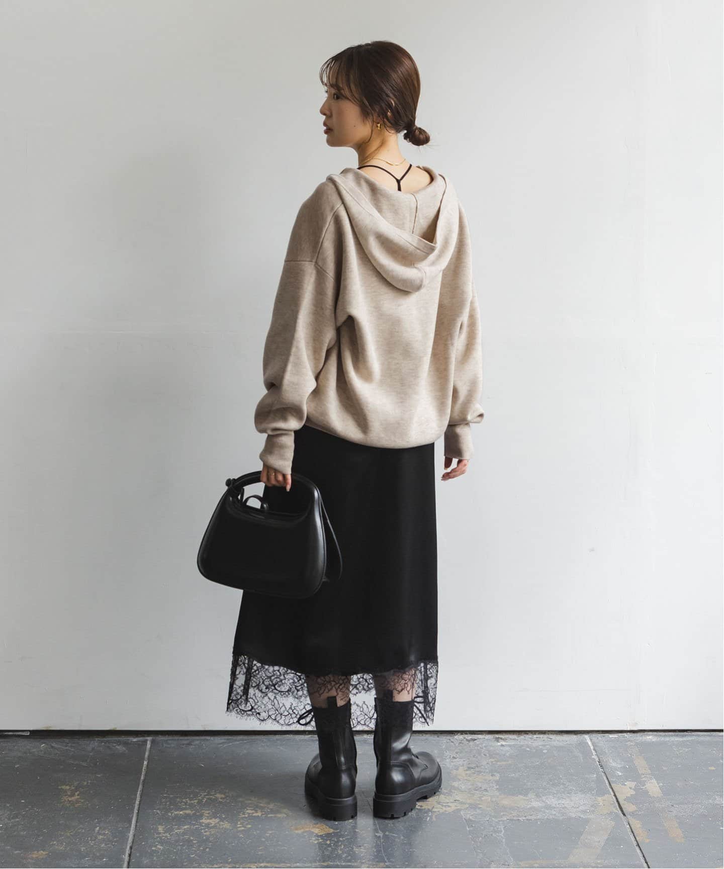 追加》接結タック編みフードプルオーバー2（ニット／セーター）｜NOBLE