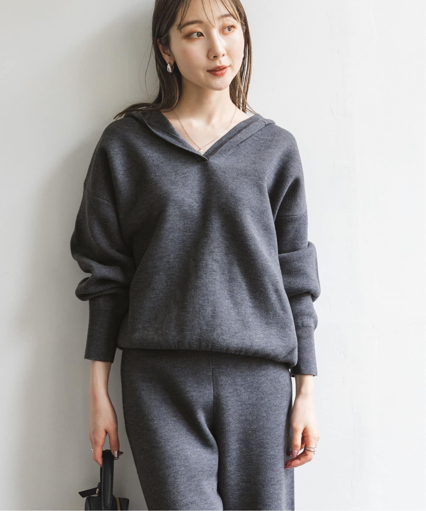 追加》接結タック編みフードプルオーバー2（ニット／セーター）｜NOBLE