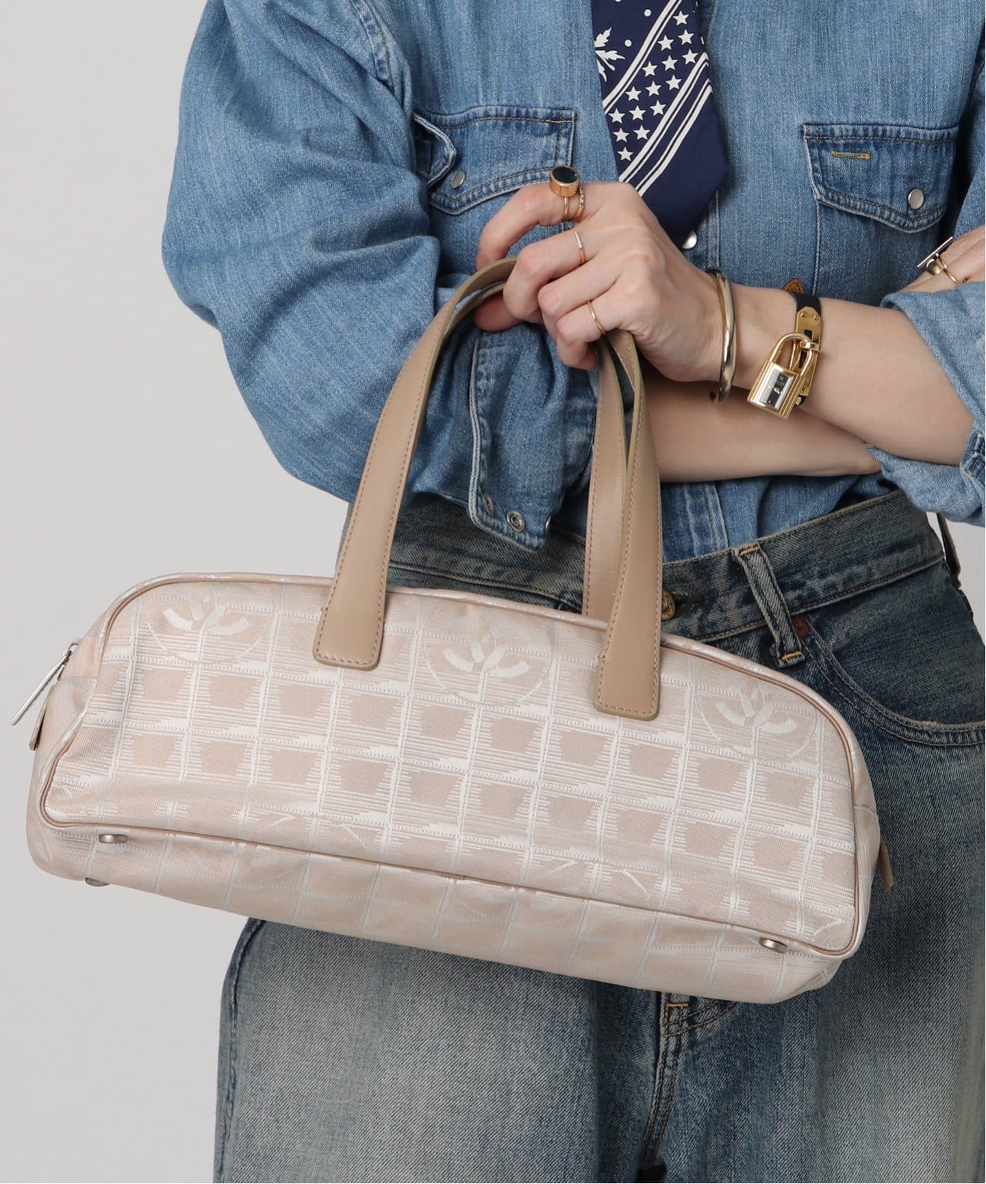 VINTAGE CHANEL/シャネル】New travel line ボストンバッグ（ボストン