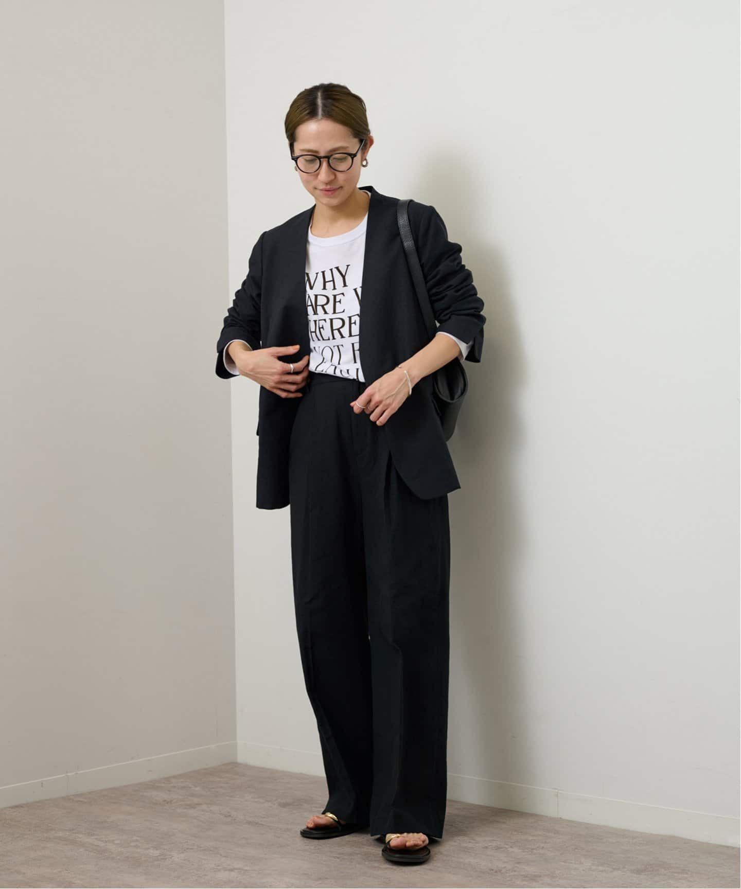 綿麻キャンバスノーカラージャケット（ノーカラージャケット