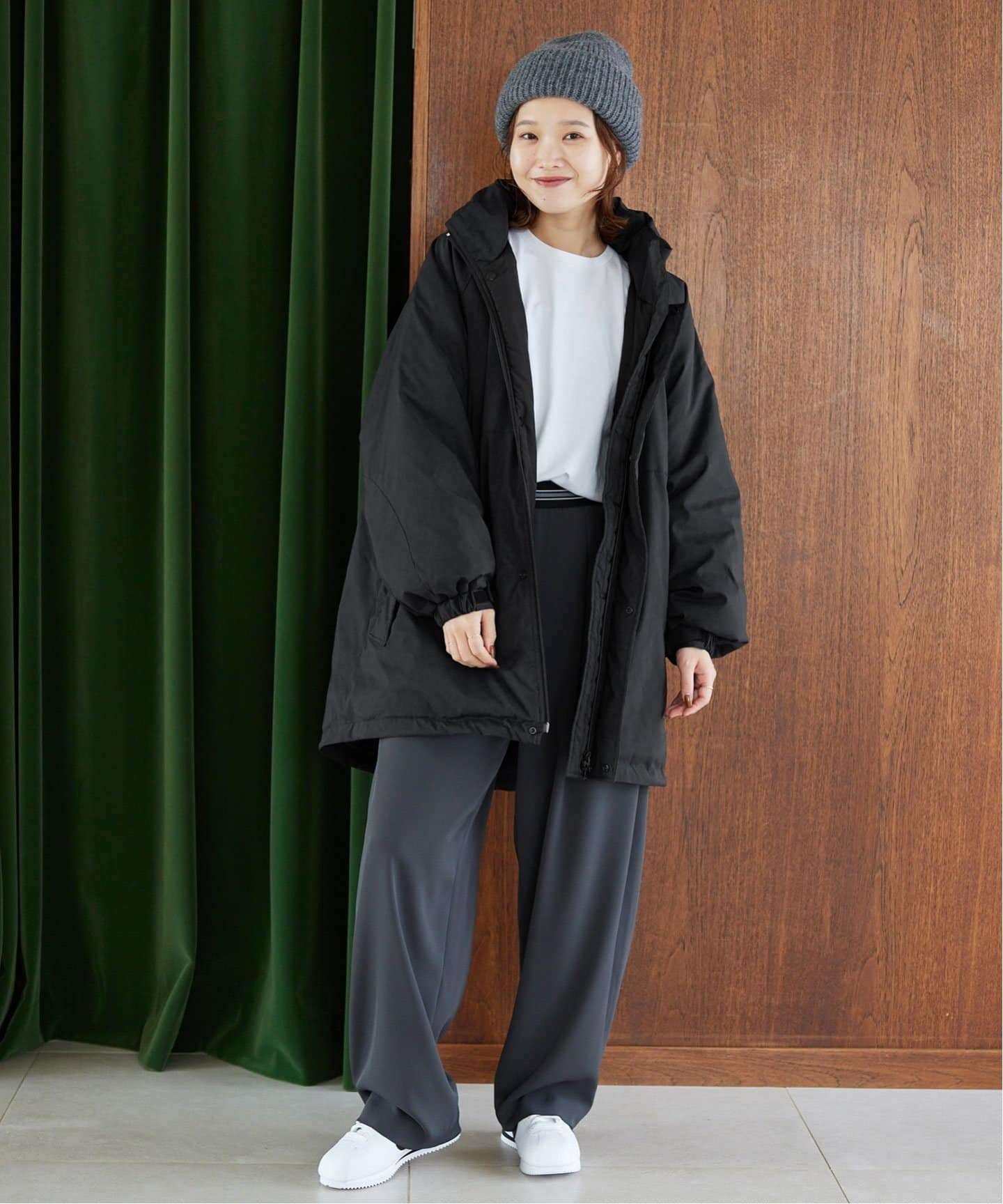 ウォッシャブル中綿モンスターパーカーブルゾン（中綿・キルティング