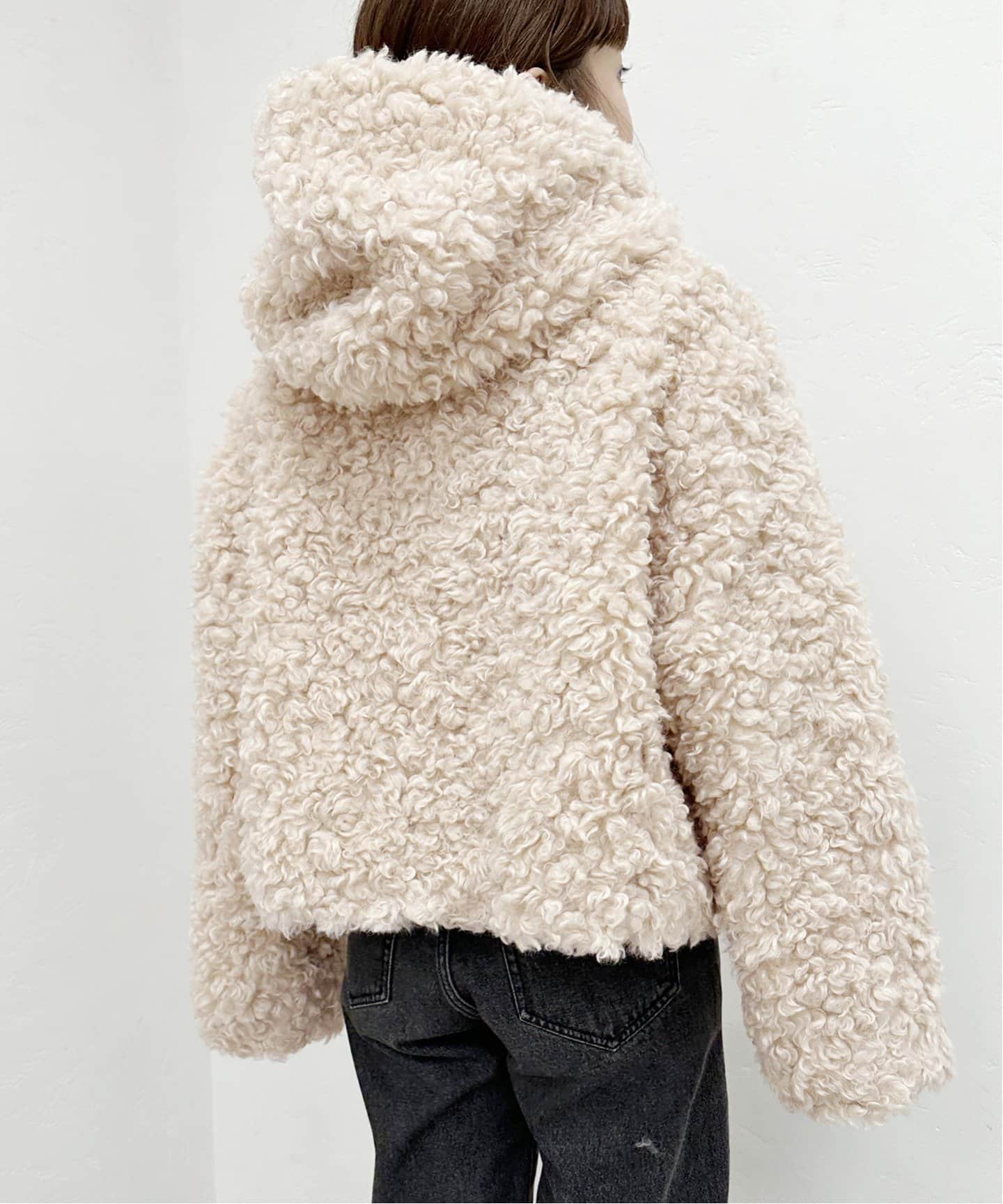 カールフェイクファーショートダッフル（ダッフルコート）｜U by