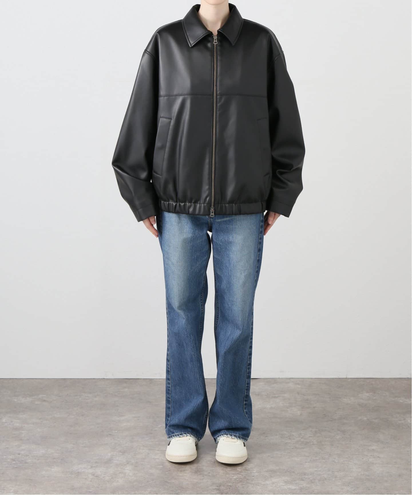 フレームワーク 22AW フェイクレザー フライトジャケット ブラック