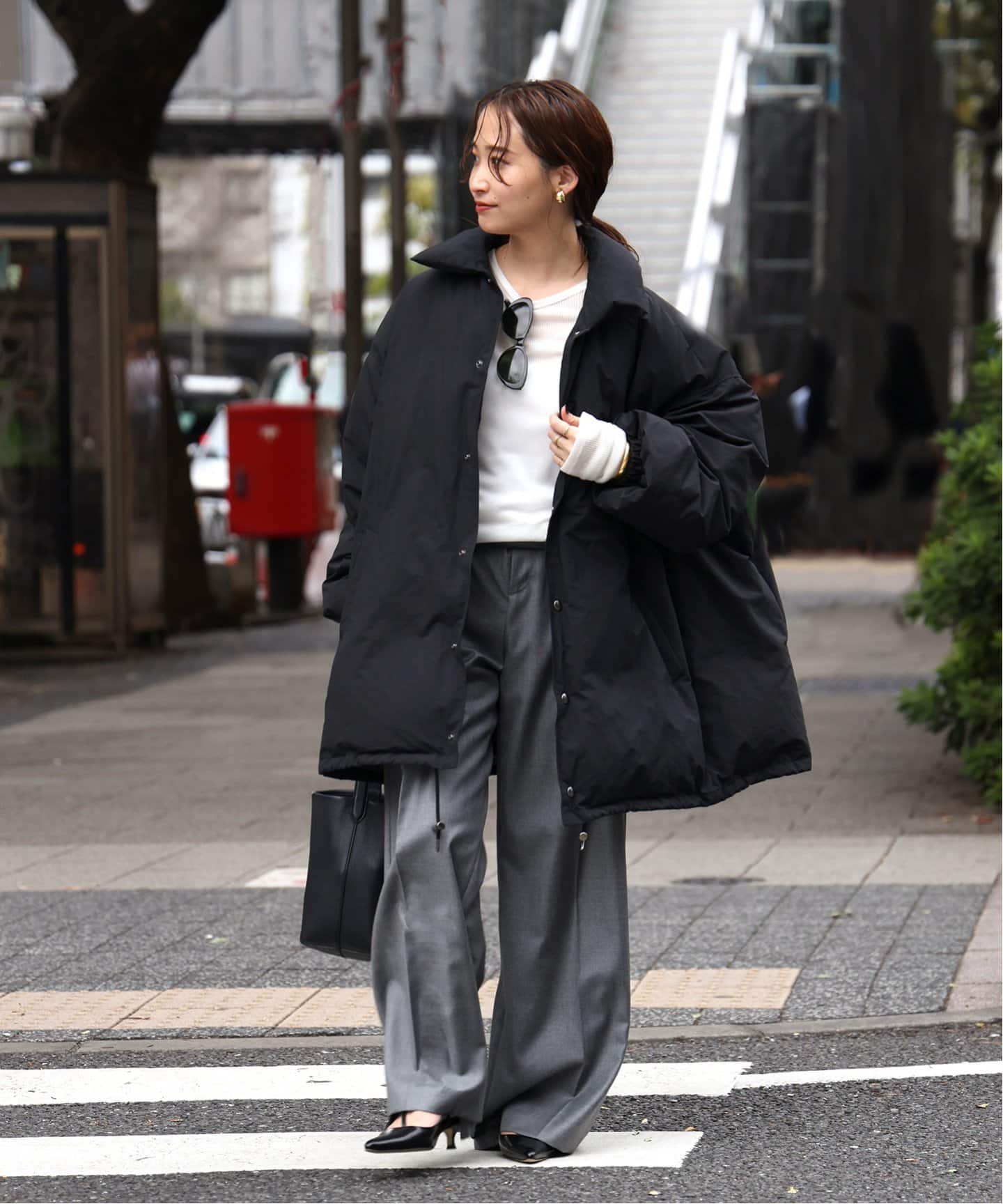 CALUX/キャラクス】 PUFFER COACH JACKET（ダウンジャケット