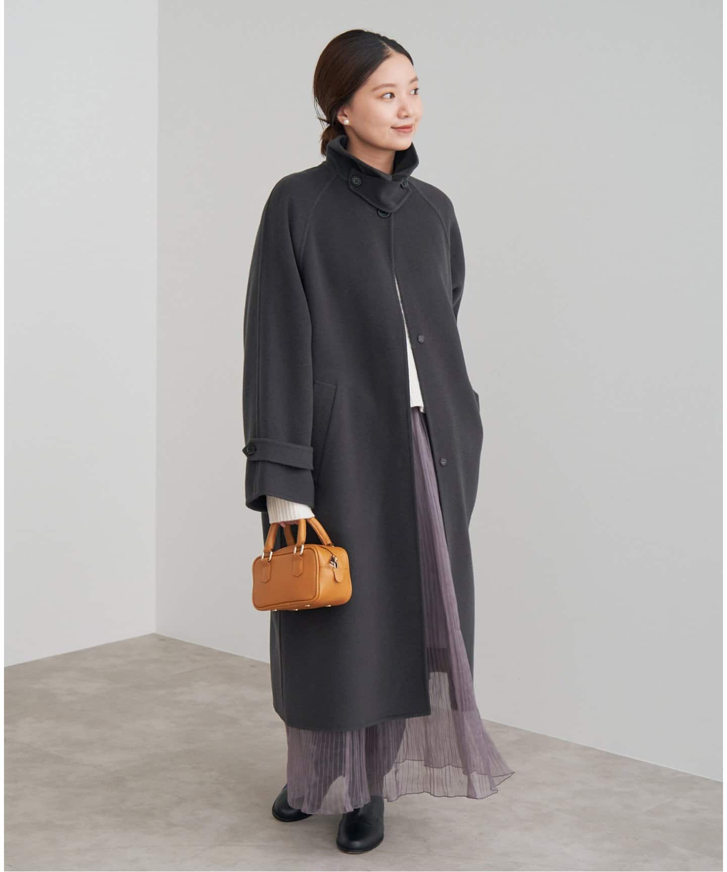 スーパー160ダブルフェイスステンカラーコート（ステンカラーコート