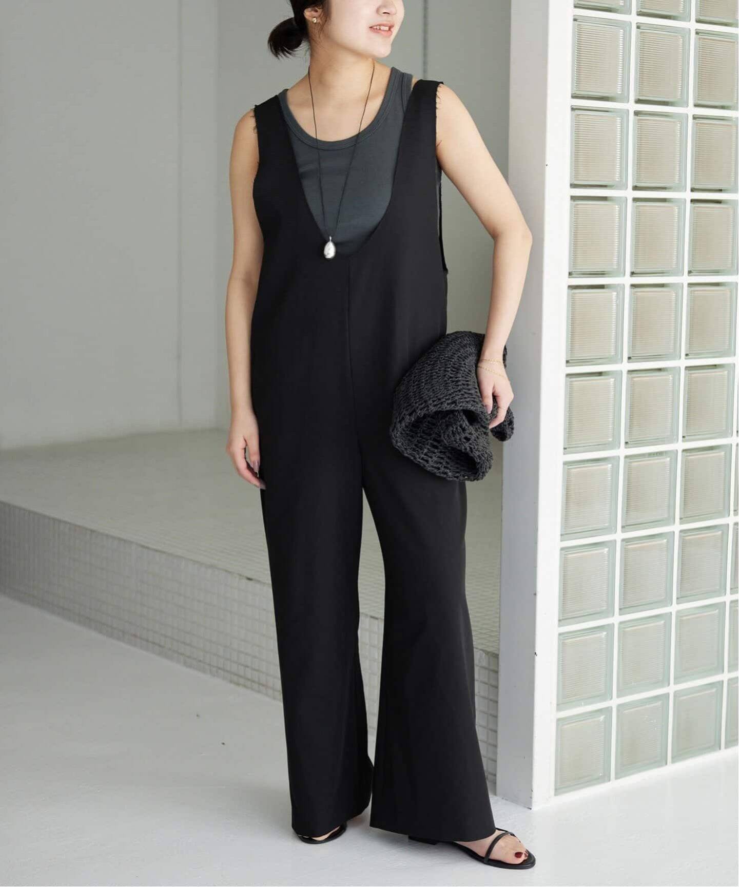 WEB限定サイズ有り》Vネックオールインワン（つなぎ／オールインワン