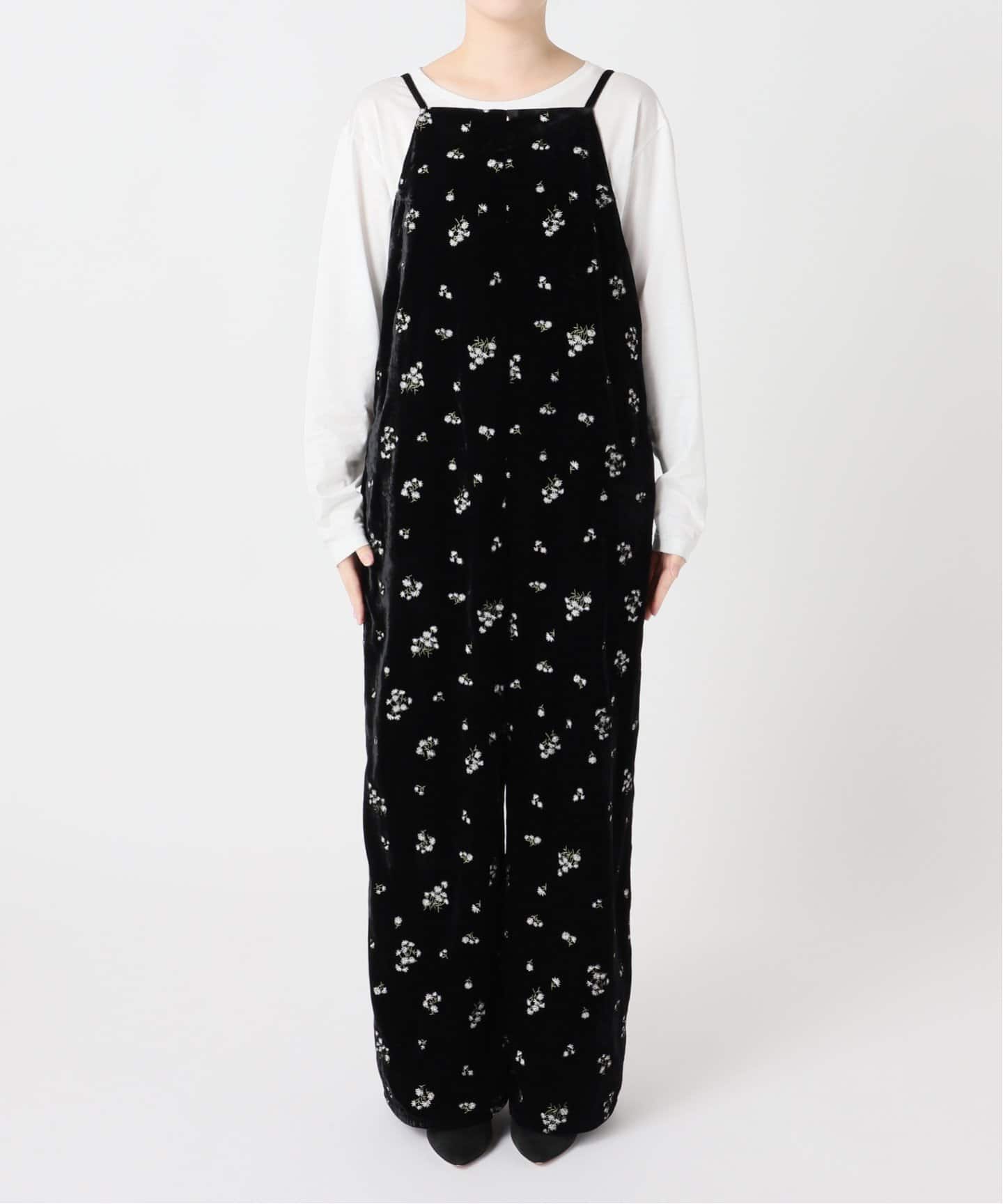 ブーケエンブロイダリーオールインワン（サロペット／オーバーオール