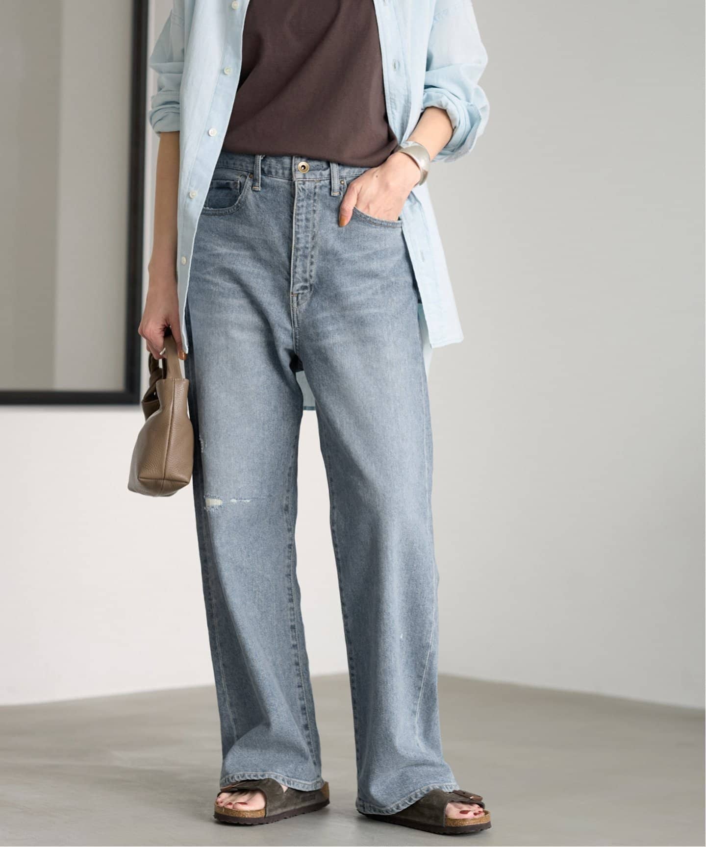 ≪追加・ベストセラー≫デニムストレートパンツ（デニムパンツ