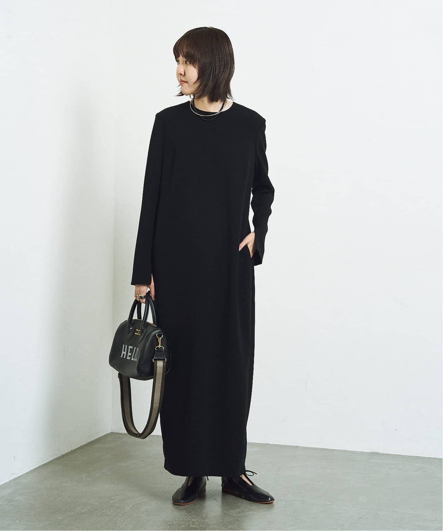RE:ダブルクロスミニマルロングドレス7（ワンピース）｜HARDY NOIR