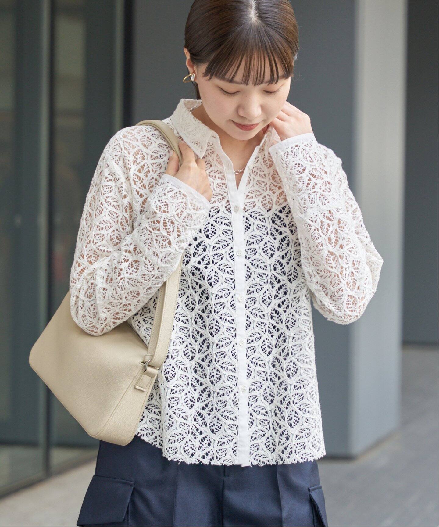 追加》ラッセルレースシャツ（シャツ／ブラウス）｜IENA（イエナ）の