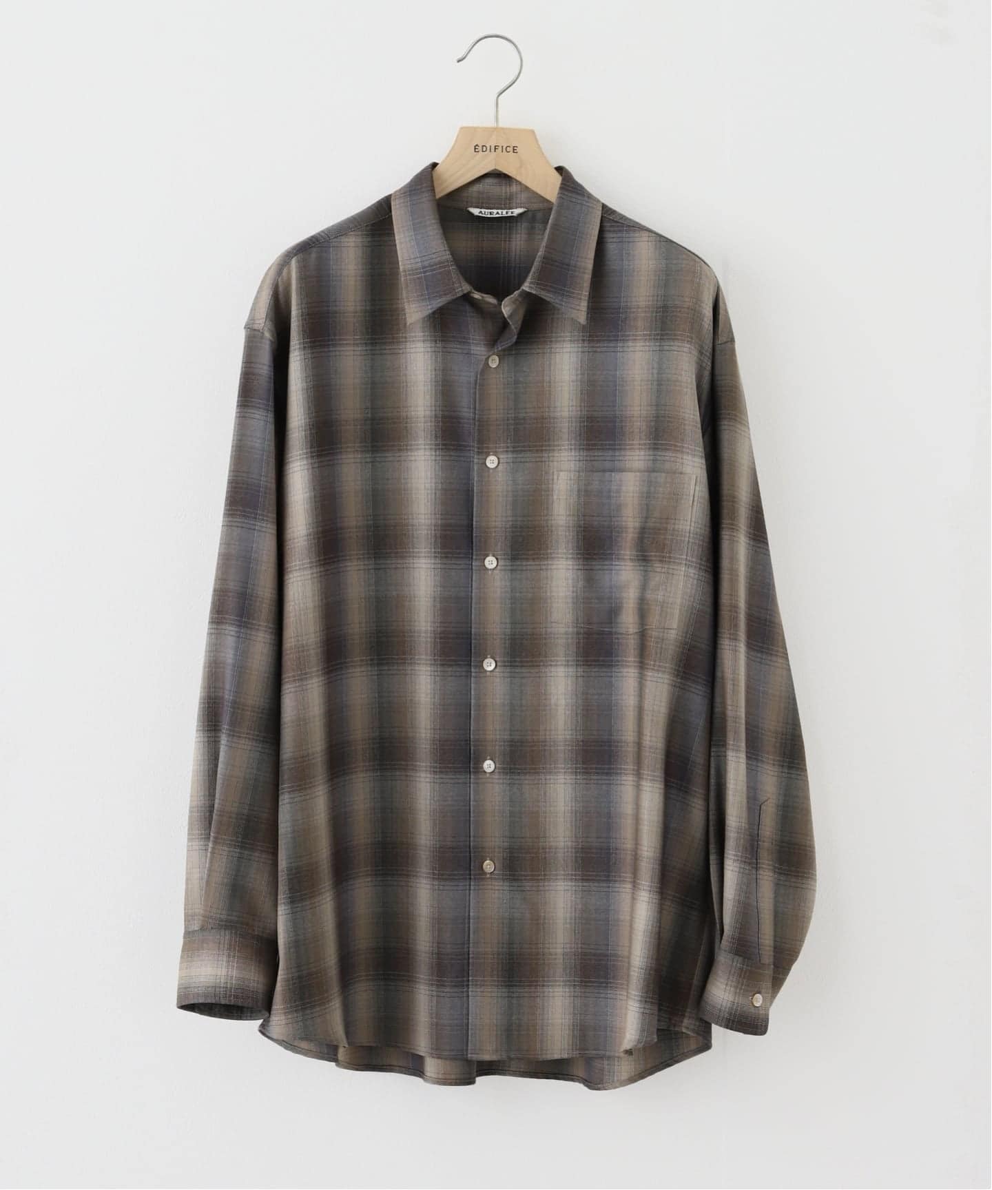 AURALEE (オーラリー) SUPER LIGHT WOOL CHECK SHIRT（シャツ