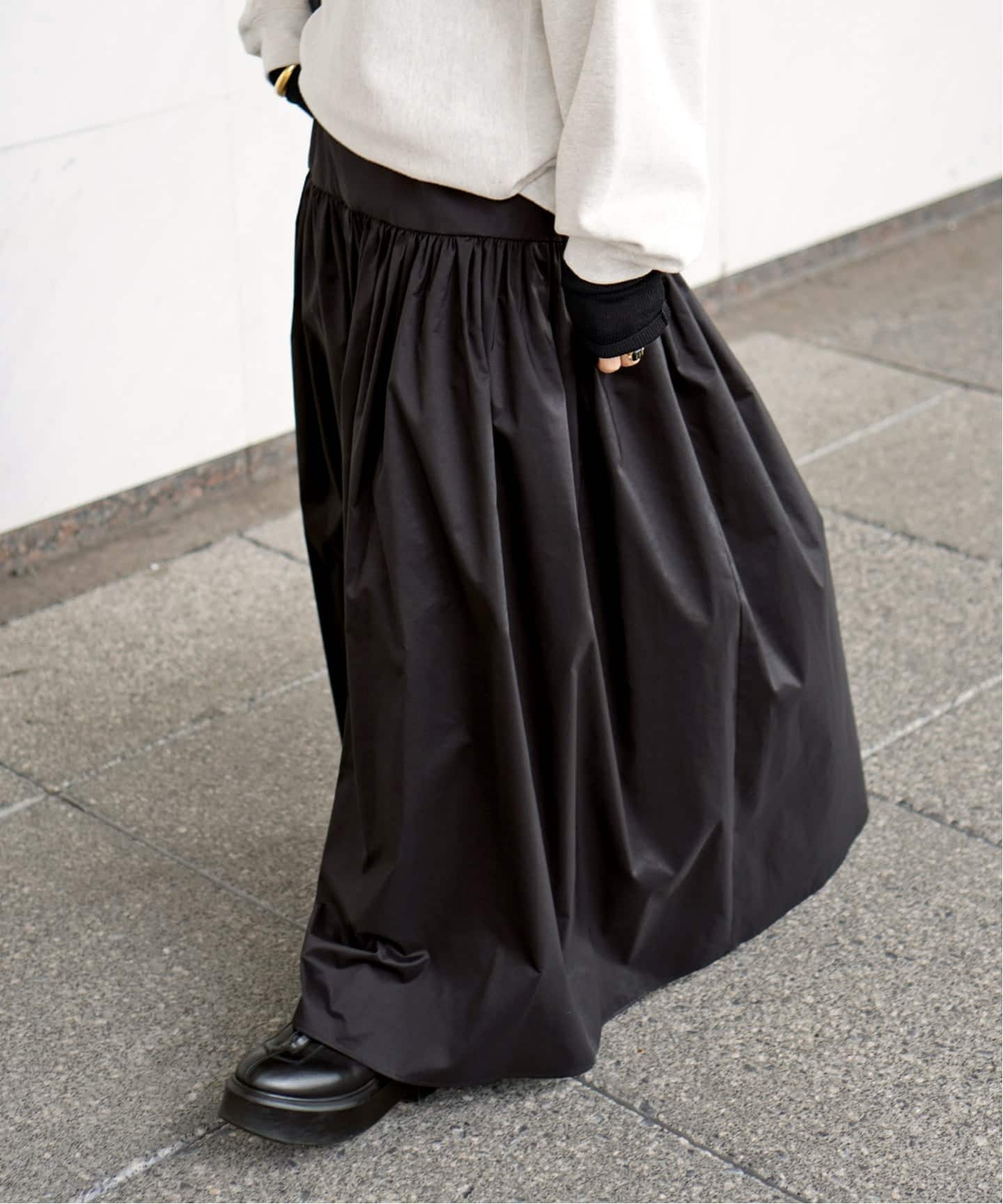 タフタギャザーマキシスカート（ロング・マキシ丈スカート）｜AP