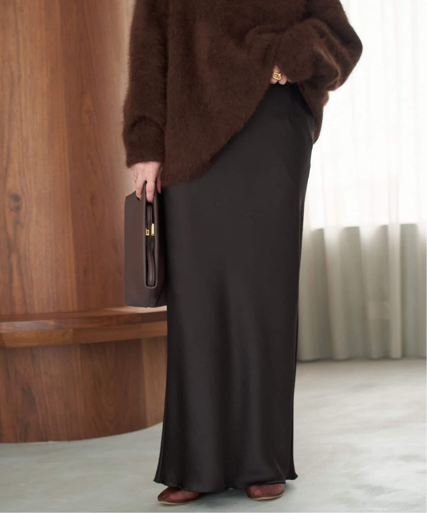 追加》vintage satin tight スカート（ロング・マキシ丈スカート