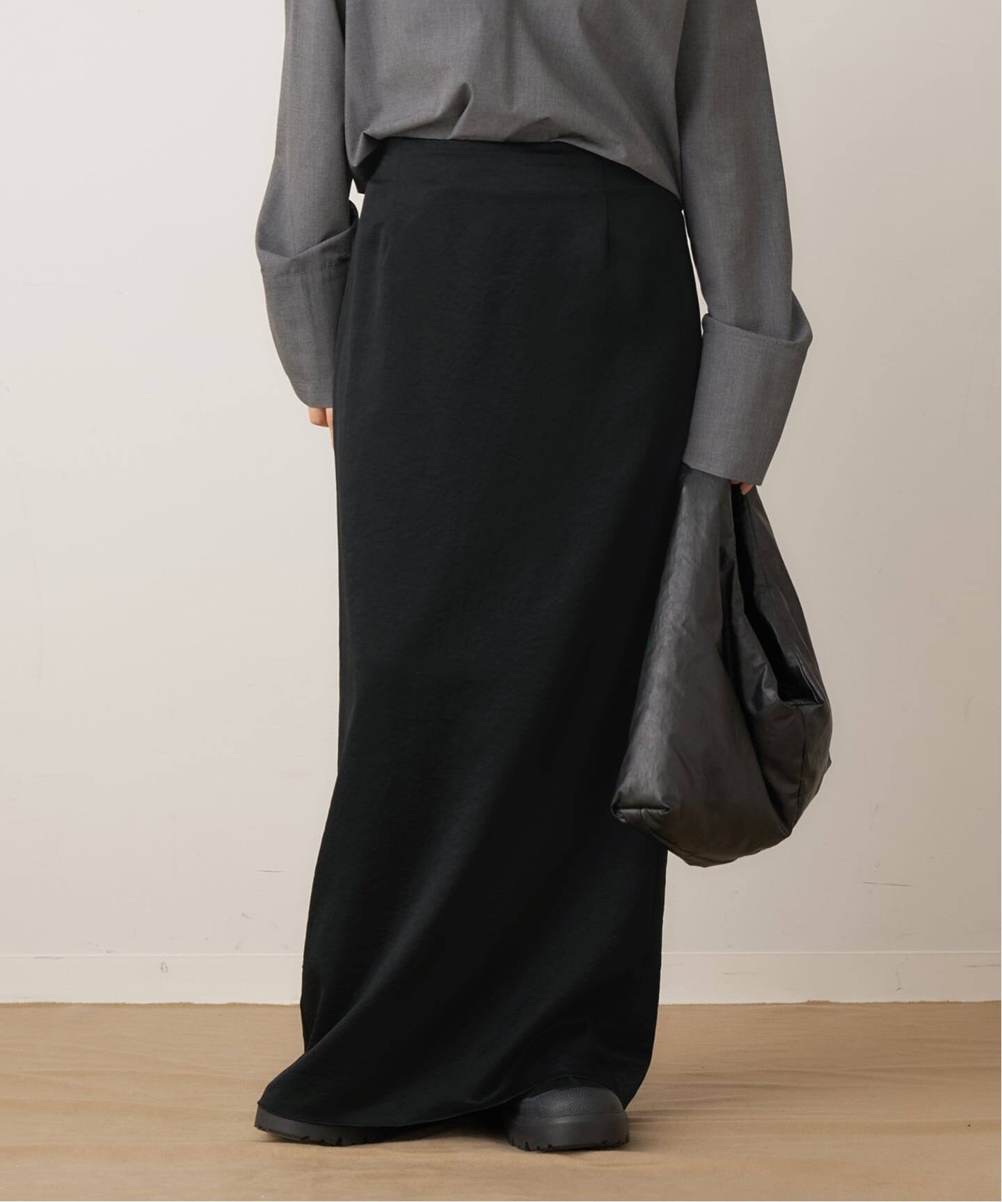 crush satin minimal スカート（ロング・マキシ丈スカート）｜Plage