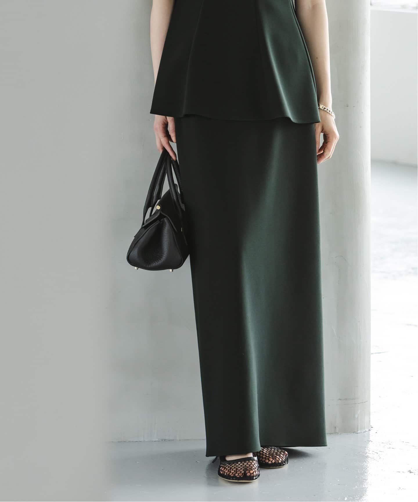 追加》【洗える】コンフォートジャージーライクタイトスカート 5