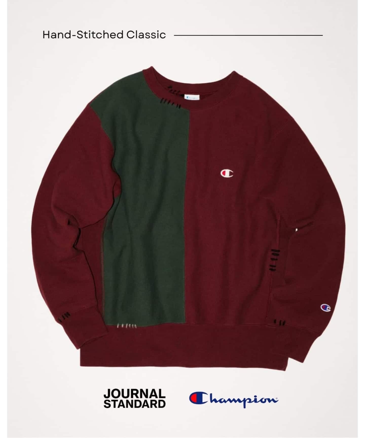 CHAMPION / チャンピオン 別注 ハンド ステッチ クルー スウェット