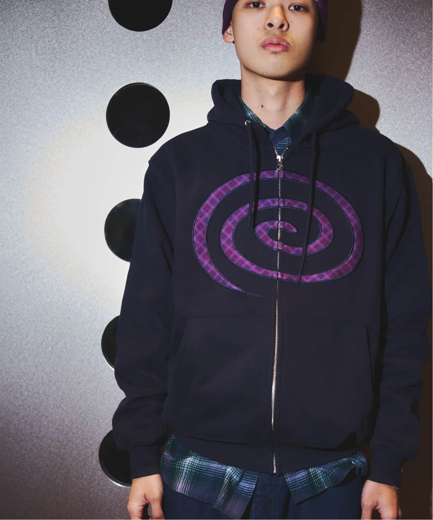 SOL soonerorlater / スーナーオアレイター EX PLAID ZIP HOODIE