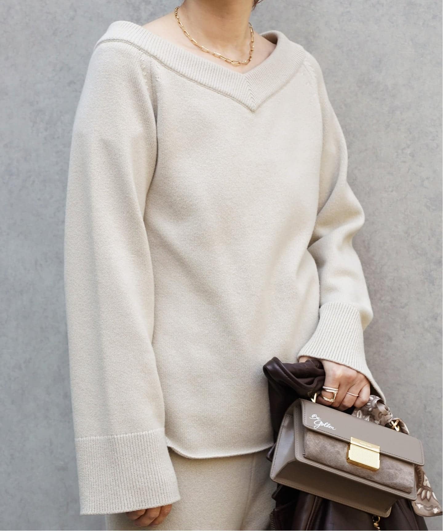 ミドルゲージ Vネック ニット（ニット／セーター）｜Deuxieme Classe