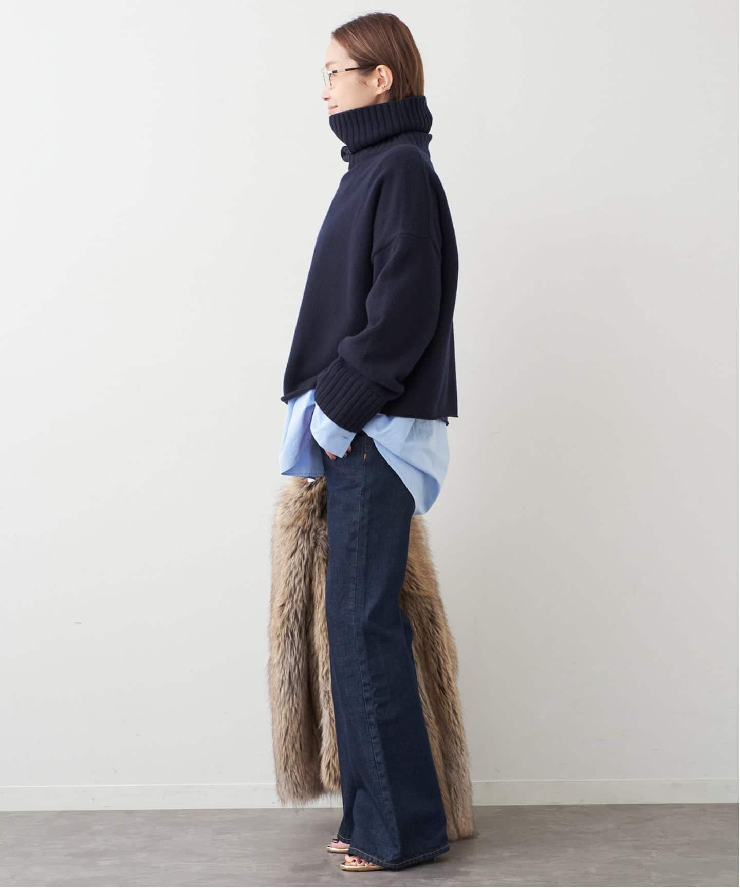 Cropped タートルネック ニット（ニット／セーター）｜Deuxieme Classe