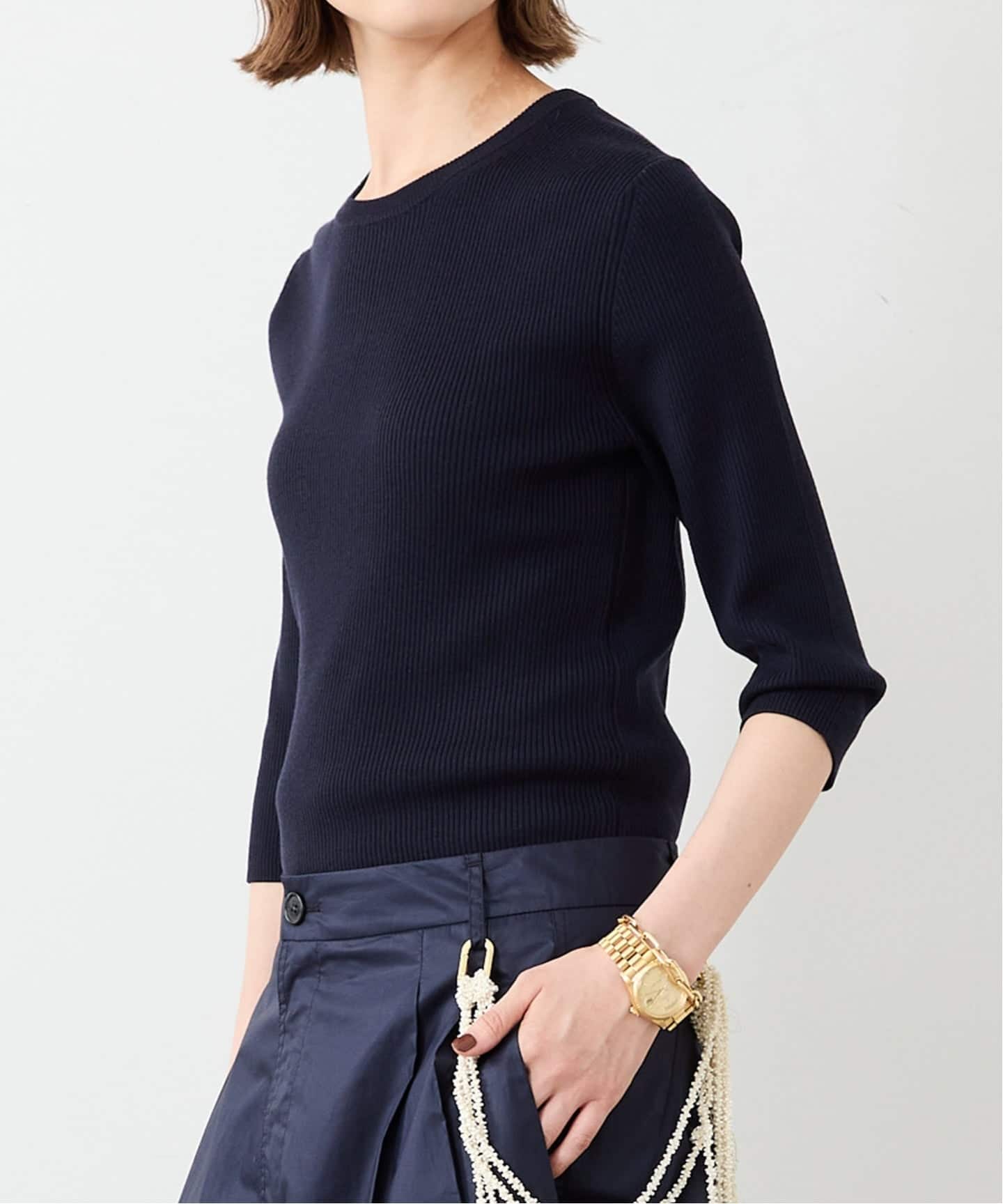 Rib クルーネック プルオーバー（ニット／セーター）｜Deuxieme Classe