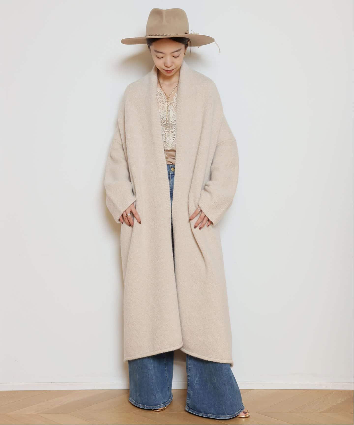 LAUREN MANOOGIAN/ローレン マヌージアン】LONG SHAWL カーディガン